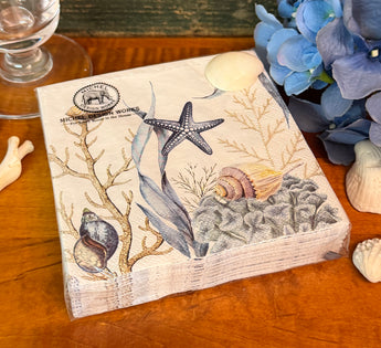 MDW-10 Paper Cocktail Napkins - Ocean Tide
