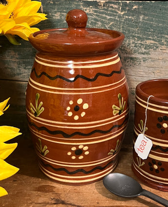 SJP-RTC-B Red Pottery Tea Canister