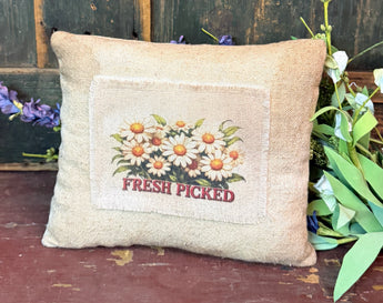 DD-296C Vintage Feedsack Pillow - Fresh Picked