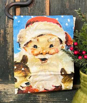 PBK-106235 Santa & Reindeer Dish Towel