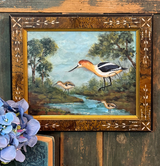 MKM-293 'Shorebird Family' ORIGINAL Painting by MK Moulton