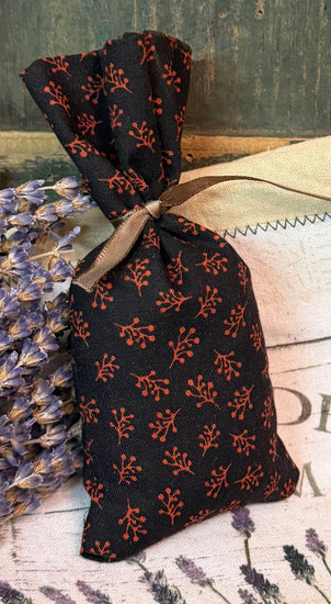 PB-673B Lavender filled Fabric Sachet - Black
