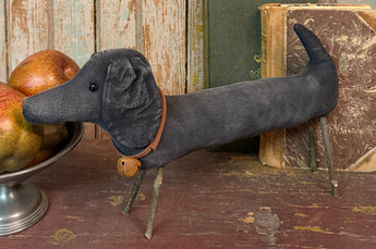 PPP-38BL Large Fabric Black Dachshund