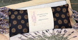 PB-672C Lavender filled Fabric Eye Pillow - Black with Mustard