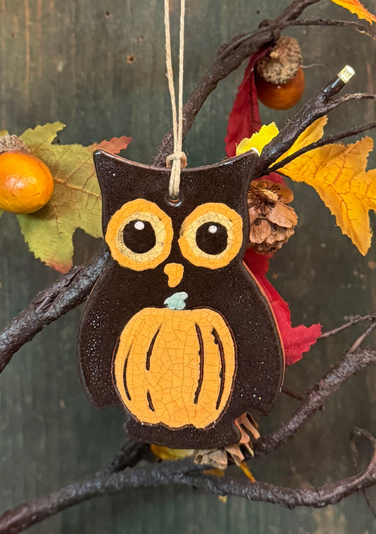 KS-89 Redware Owl Ornament