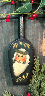 NV-1073 Vintage John Dunn Butter Mold with Santa Painting