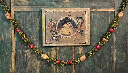 PB-427 Cellar Fruit, Red Pods, Nuts & Cinnamon Sticks Garland