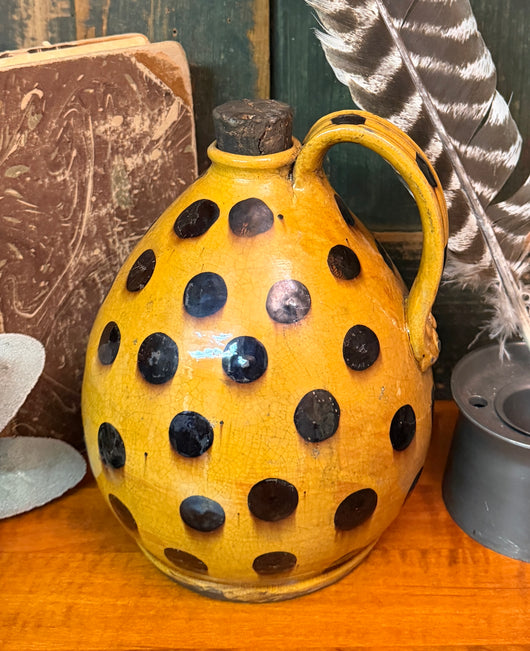 GMS-1790 Shooner Redware Jug with Dots