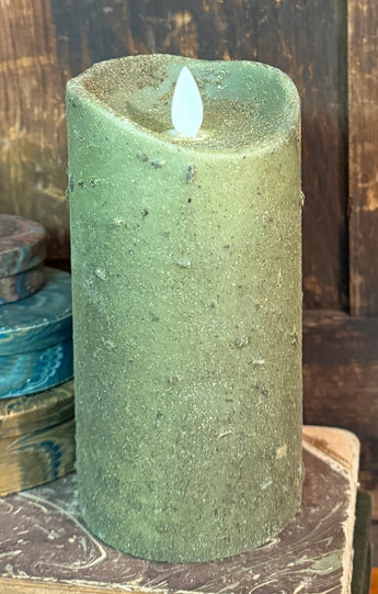 HSZ-LFC-S Large Realistic Flame Candle - Sage - Herbal Scented