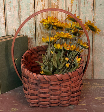 BG-B730R Lantern Berry Handled Basket - Red