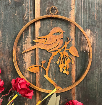 EG-405 Rusty Chickadee Mini Wreath