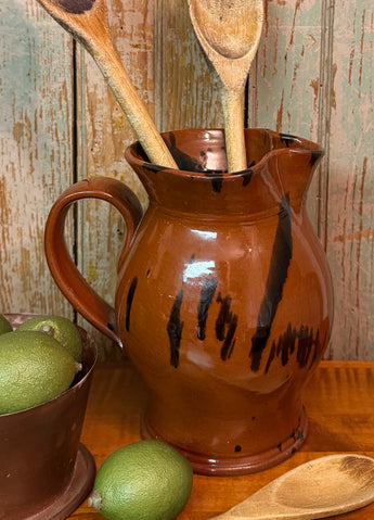NV-1155 Med Mottled Redware Pitcher