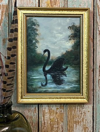 MKM-226 'Black Swan' ORIGINAL Painting by MK Moulton