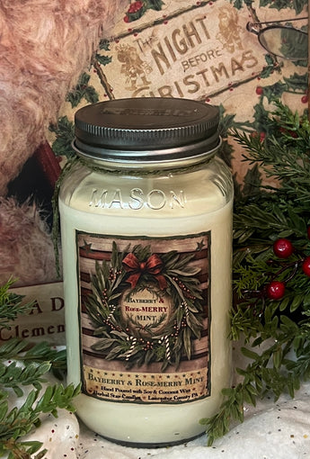 HSC-HC-WR Wreath Jar Candle - Bayberry & Rosemary Mint
