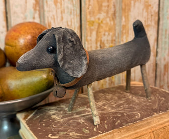 PPP-37BL Small Fabric Black Dachshund