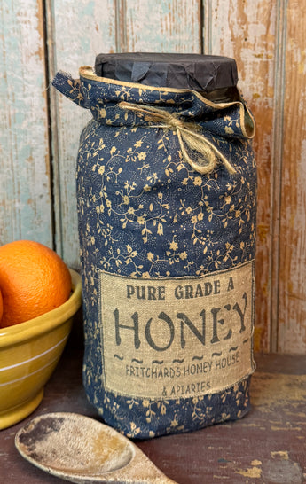 X94 Aged Fabric Covered Jar - Pure Grade A Honey