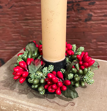 GF-23 Holly Jolly Berry Bead Candle Ring