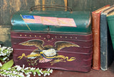 TPA-15 Hand-painted ‘Eagle & Flag’ on Antique Tin Lunchbox