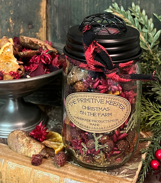 PK-PJ-CF Christmas on the Farm Scented Potpourri in Jar
