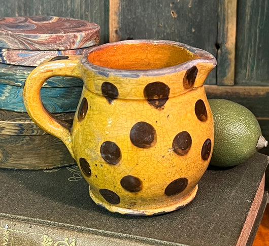 GMS-1726 Shooner Redware Small Pitcher with Dots