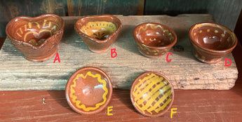 EJS-MP49 Mini Redware Bowls & Plates