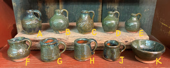 EJS-MP37 Mini Green Jugs, Pitchers, Cups & Bowls