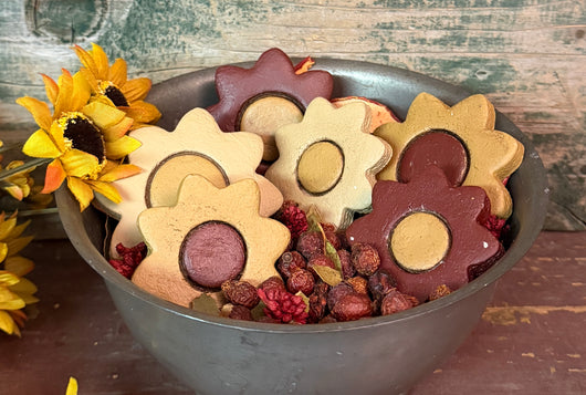 PEN-97 Hand-made Salt Dough Bowl Filler - 6 Flowers