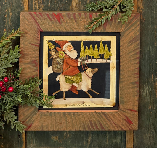 PJH-442 Santa on Sheep Paper Cutting