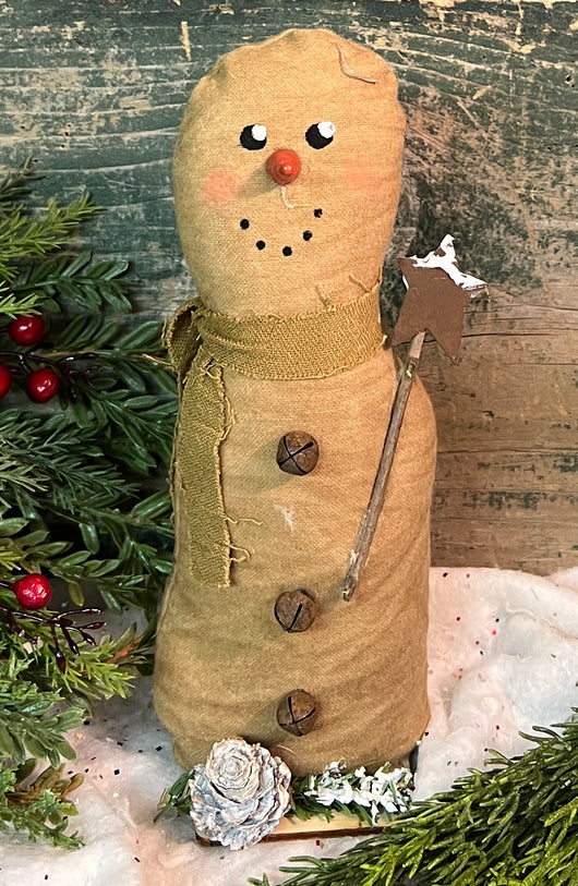 CCU-04 Fabric Snowman with Star & Faux Green
