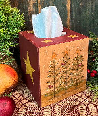 BHS-TC17 Feather Trees Print Tissue Cover