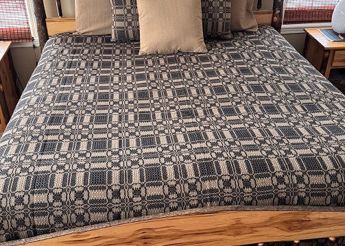 PC-QCO-CB-BT Cambridge Queen Coverlet - Black & Tan