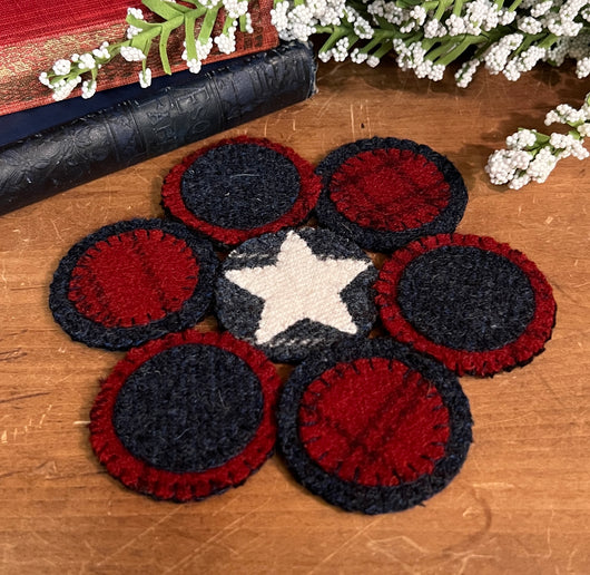 PB-165 Sm Wool Americana Penny Mat