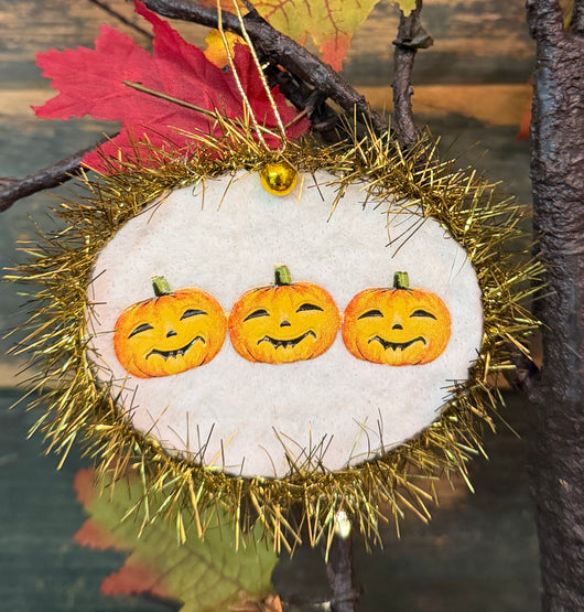 ERX-2674C Vintage Jack-O's Cotton Batting Ornament