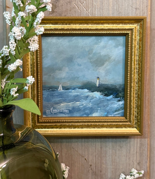 MKM-308 'Lighthouse Point' ORIGINAL Painting by MK Moulton