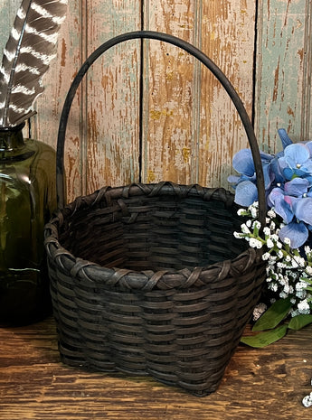 BG-B622 Black Round Handled Basket