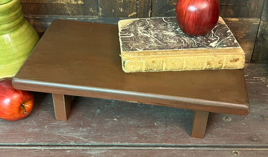 WD-53 Rectangle Wood Riser - Aged Red