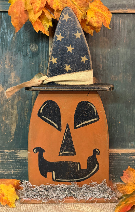 PEN-161 Wood Stand-up Jack-O with Hat