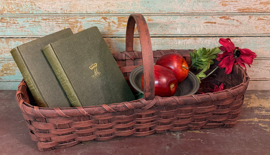 BG-B732 Red Garden Handled Basket