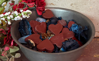 PEN-98 Hand-made Salt Dough Bowl Filler - 12 Hearts