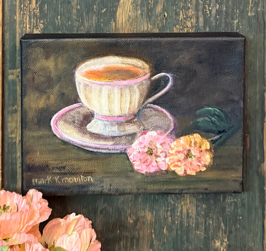 MKM-266 'Tea Time' ORIGINAL Painting by MK Moulton
