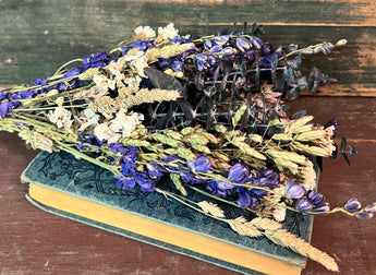 NET-SDB-H Small Dried Flower Bunch - Blue Larkspur