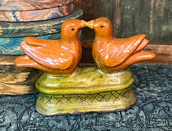 GMS-1649 Shooner Redware Love Birds Figurine - Red