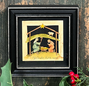 PJH-340 Nativity Framed Paper Cutting