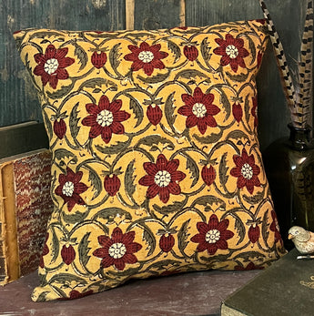 PC-FP Antique Floral Fabric Pillow