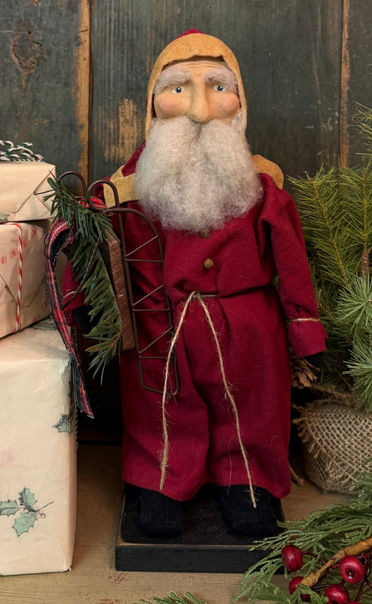 OTC-S15 Santa in Red Coat with Sled