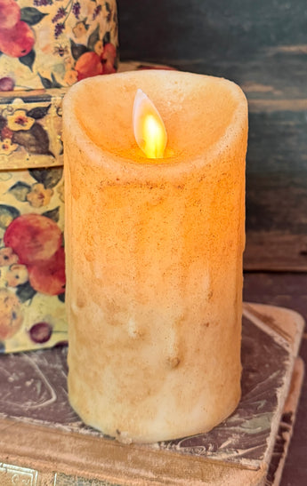 RJ-SFC-C Realistic Flame Votive Candle - Cream