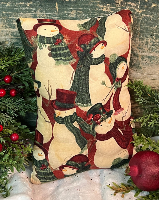 CCU-02 Printed Small Christmas Snowmen Pillow