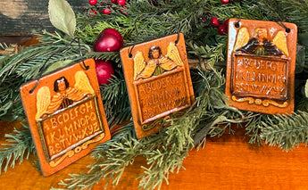 GMS-T149 Shooner Redware Angel ABC Ornaments