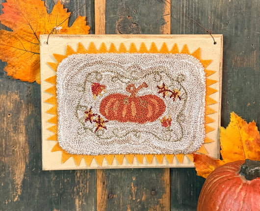 DD-310 Punch Needle Pumpkin on Wood