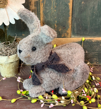 PPP-04 Hand-made Lying Grey Bunny